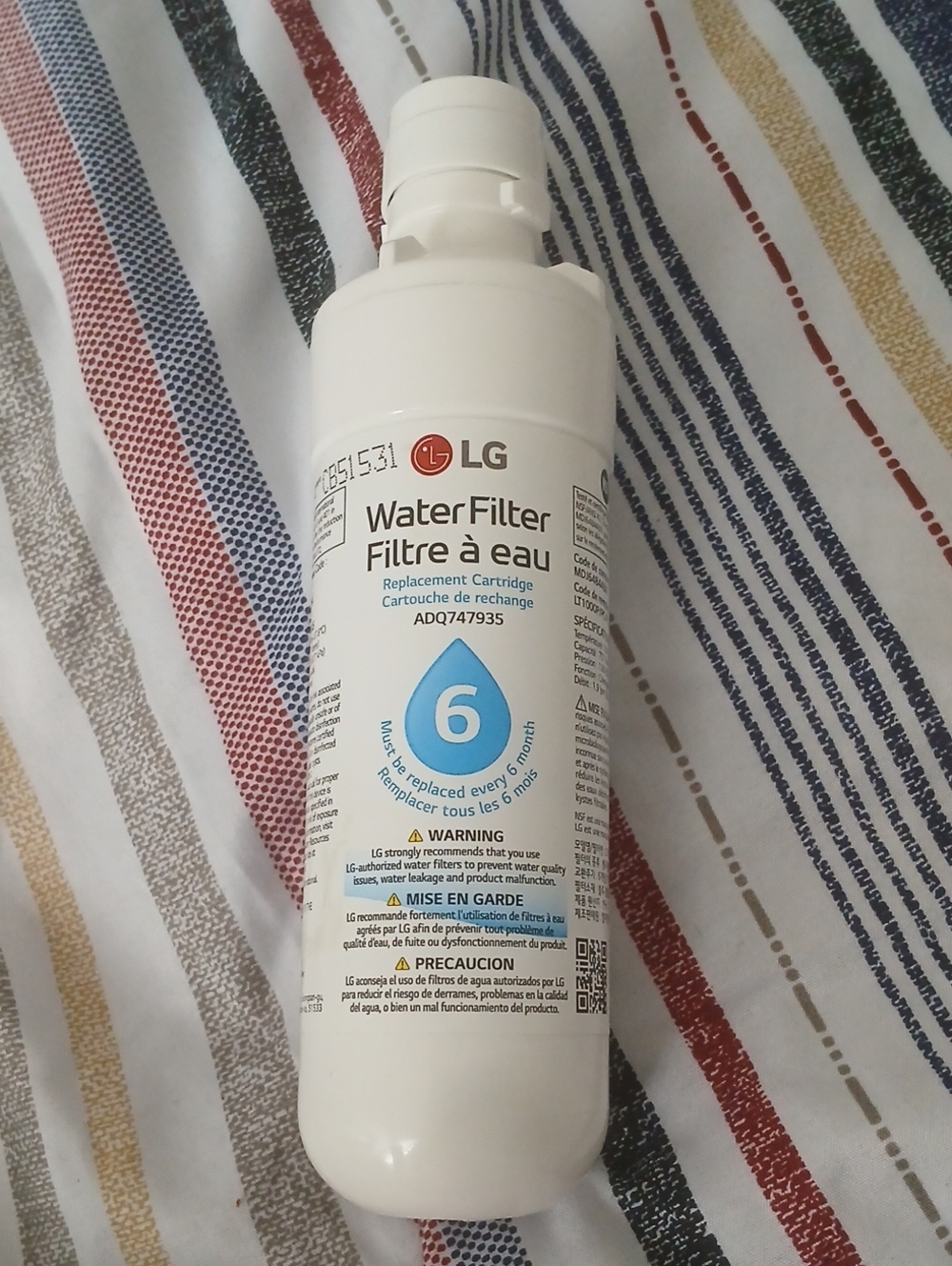 LG New Water Filter Cartridge